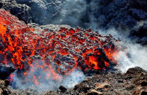 Nahaufnahme von Lava bei der Sundhnúkur-Eruption 2024