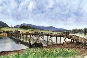 Rekonstruktion der keltischen Brücke