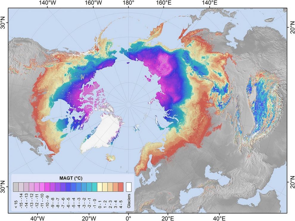 Neue Weltkarte des Permafrosts - Kältester Dauerfrostboden der Welt