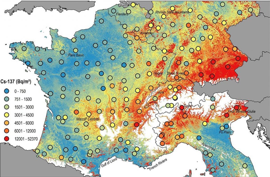 Europa: Karte zeigt radioaktive Bodenbelastung - Verteilung von