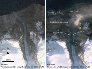 Satellitenbilder: Vorher-Nachher-Vergleich vom Ort des Geschehens