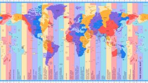 Weltkarte Zeitzonen