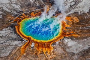 Foto der Grand Prismatic Spring im Yellowstone Nationalpark